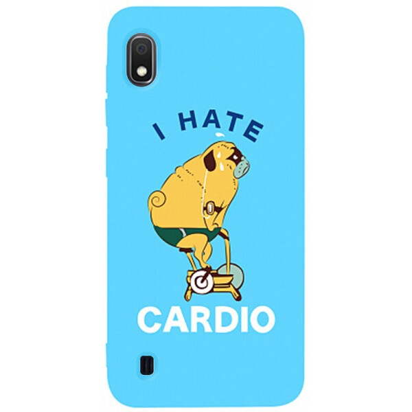 

Чехол-накладка TOTO Matt Tpu 2mm Print Case Samsung Galaxy A10 #5 Hate Cardio Sky Blue