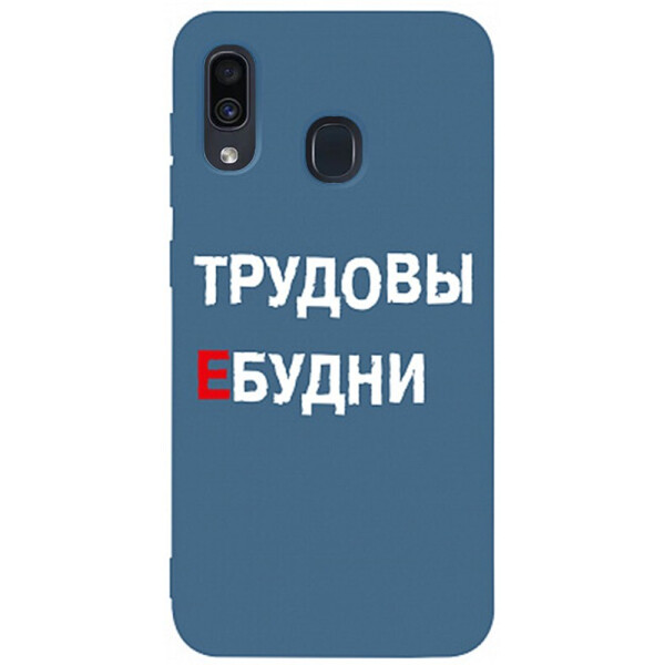 

Чехол-накладка TOTO Matt Tpu 2mm Print Case Samsung Galaxy A20/A30 #78 Budni Navy Blue