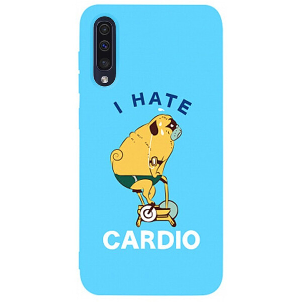 

Чехол-накладка TOTO Matt Tpu 2mm Print Case Samsung Galaxy A50 #5 Hate Cardio Sky Blue