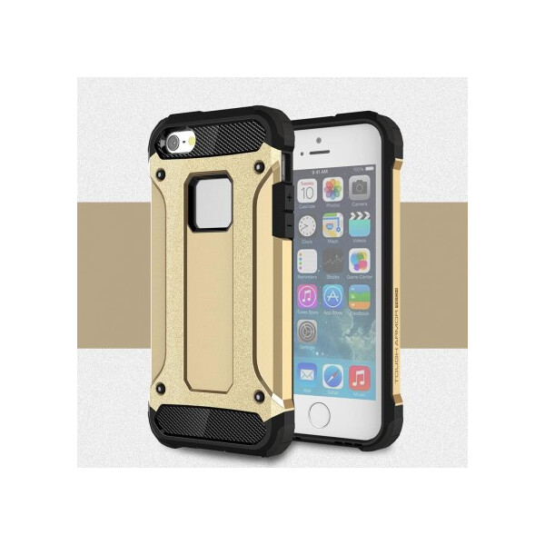 

Бронированный противоударный TPU+PC чехол Immortal для Apple iPhone 5/5S/SE (Золотой) (58542)