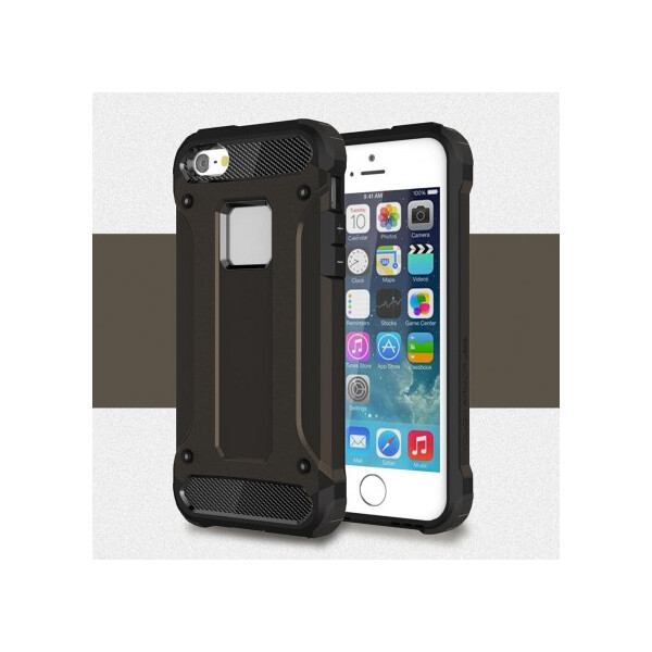 

Бронированный противоударный TPU+PC чехол Immortal для Apple iPhone 5/5S/SE (Черный) (58546)