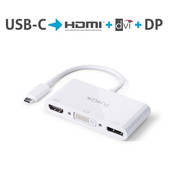 

Конвертер Purelink USB-C - DVI, HDMI, DisplayPort