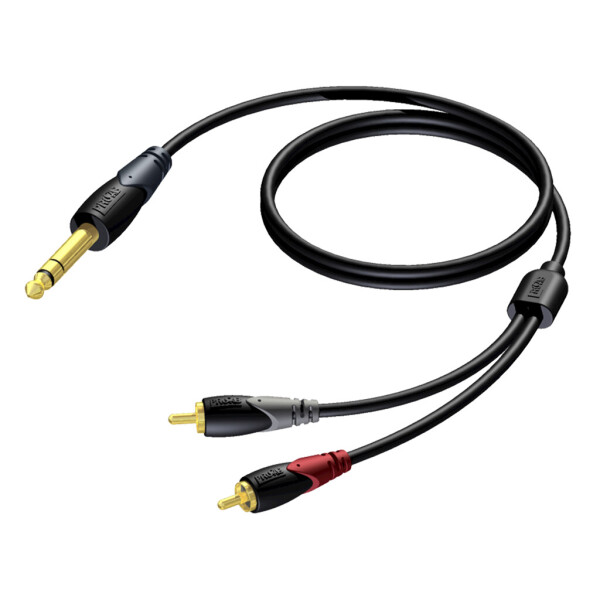 

Коммутационный кабель Jack 6,3 — 2xRCA 1,5 м Procab CLA719/1,5