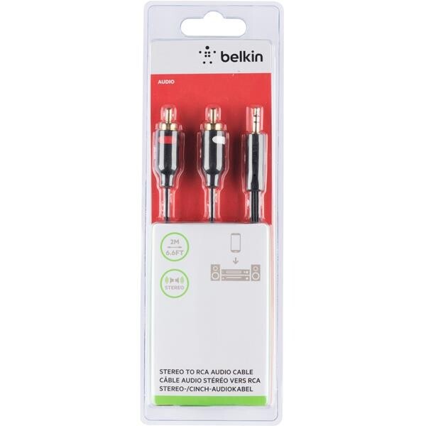 

Коммутационный кабель Mini Jack— 2хRCA 2 м Belkin