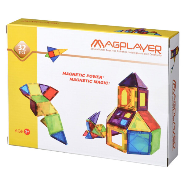 

Магнитный конструктор Magplayer Магнитные плитки 32 элемента (MPL-32)