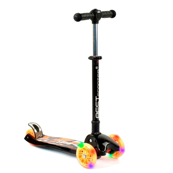 

Самокат Best Scooter с Фонариком Складная Ручка Черно-оранжевый 6900066320699