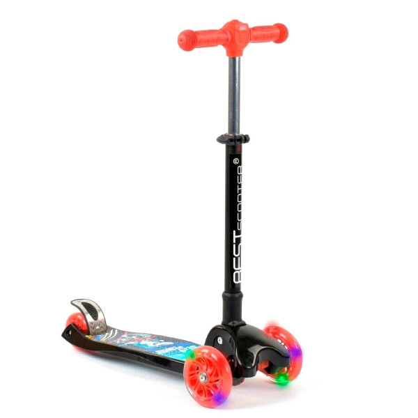 

Самокат Best Scooter Акула Гонщик с Фонариком Складная Ручка Черный 6900066320705