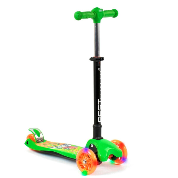 

Самокат Best Scooter Роботы с Фонариком Складная Ручка Зелено-оранжевый 6900066320439
