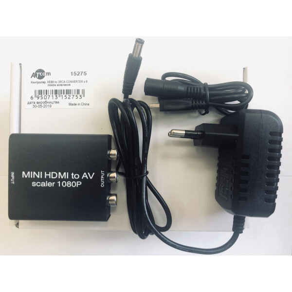

Конвертор-переходник Atcom HDMI-3RCA с блоком питания