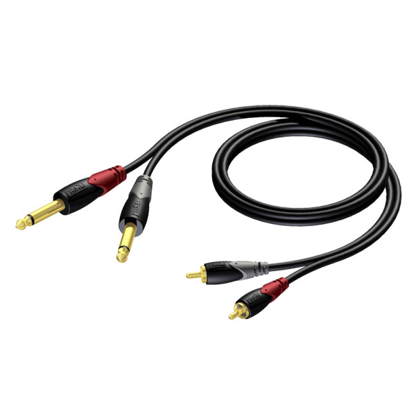 

Коммутационный кабель 2хJack 6.3 — 2хRCA 3 м Procab CLA631/3