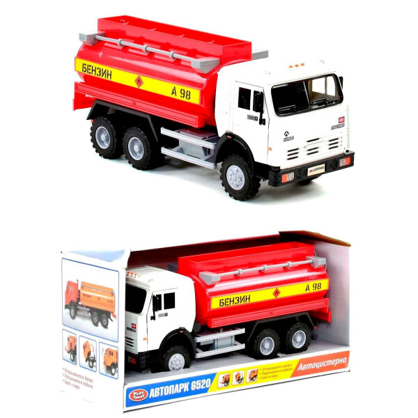 

Бензовоз КамАЗ с инерционным механизмом Kimi со световыми и звуковым эффектом Бело-красный 6965532360128