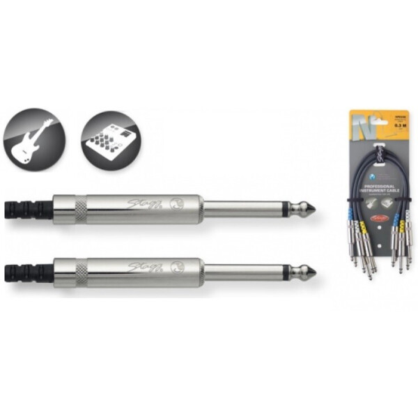 

Кабель коммутационный Jack 6,3 - Jack 6,3 0,3 м Stagg NPC030