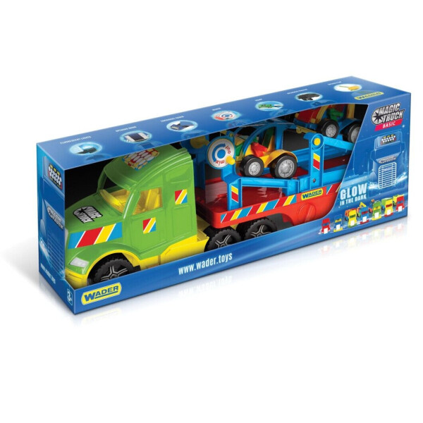 

Грузовик с авто-багги Wader Magic Truck Basic красный с зеленым (36350)