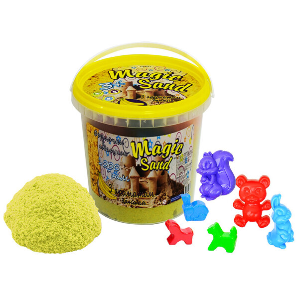 

Кинетический песок Strateg Magic Sand в ведре желтый с ароматом банана (372-12)