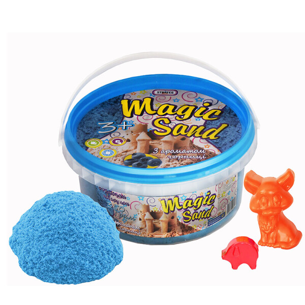 

Набор для творчества Strateg Magic sand голубого цвета с ароматом черники (370-10)
