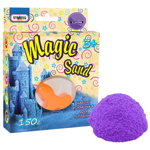

Набор для творчества Strateg Magic sand сиреневого цвета с формочкой (39304)