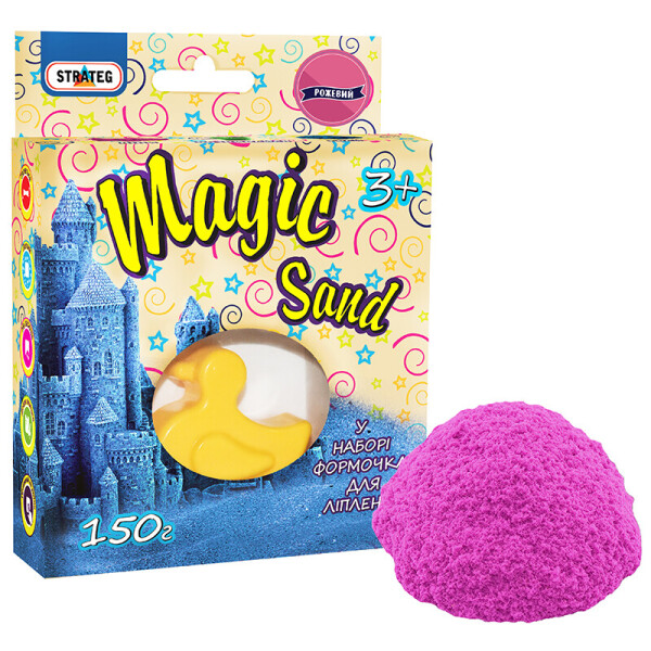 

Набор для творчества Strateg Magic sand розового цвета с формочкой (39303)
