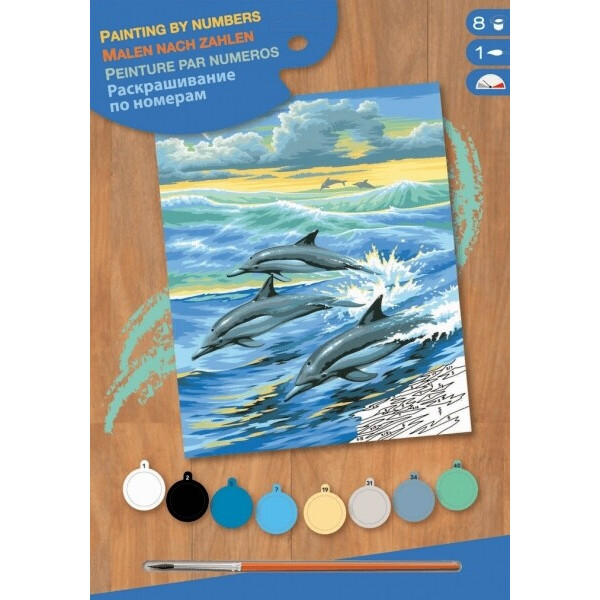

Набор для творчества Sequin Art Painting By Numbers Juniour Дельфины SA0031