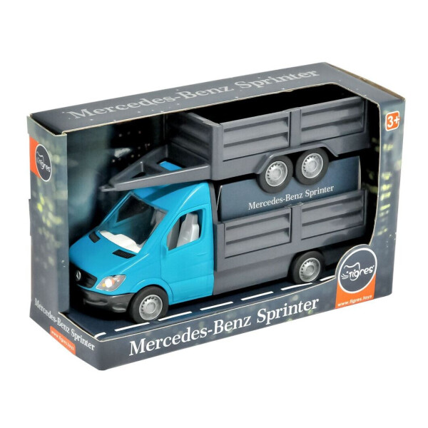 

Автомобиль Tigres Mercedes-Benz Sprinter на планшетке серый с голубым (39668)