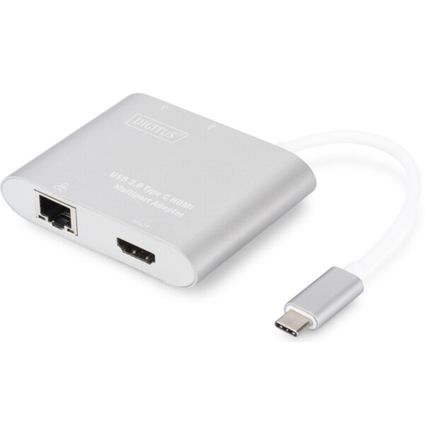 

Кабель Digitus USB Type-C USB 3.0 Multiport adapter 4K HDMI, 2xUSB 3.0, Gigabit Ethernet