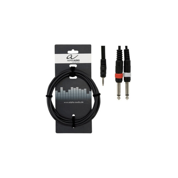 

Коммутационный кабель mini Jack 3,5 - 2xJack 6,3 3м Alpha Audio Basic 190125