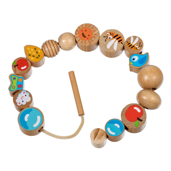 

Игрушка из дерева Мир деревянных игрушек Бусы Ассорти 16 штук (Д414)