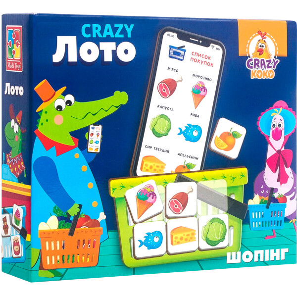 

Настольная игра Vladi Toys Crazy Koko Лото на украинском (VT8055-09)