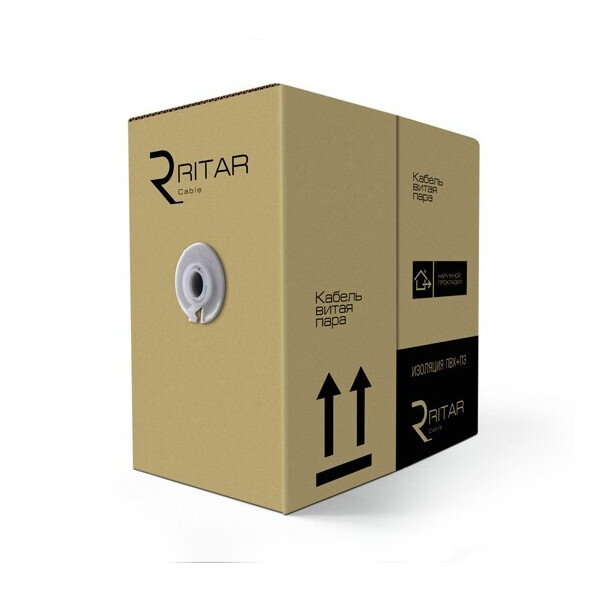

Кабель КНП UTP (4 2 0.5) 4p 24 AWG, Ritar, (CCA), изоляция ПЭ, для наружных работ, 305м