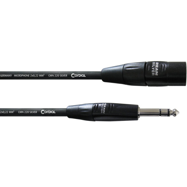 

Балансный аудио кабель Jack 6.3 — XLR Male 3м Cordial CIM 3 MV