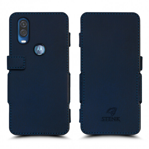 

Чехол книжка Stenk Prime для Motorola One Vision Синий (63576)
