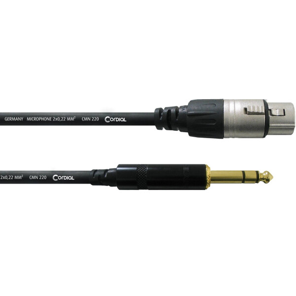 

Балансный аудио кабель Jack 6.3 — XLR 1.5м Cordial CFM 1,5 FV