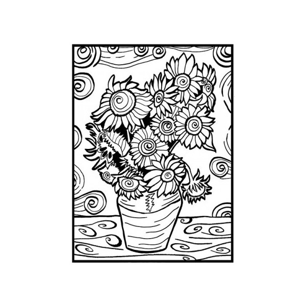 

Разрисовка з фломастерами Carioca Van Gogh Sunflowers COLORVELVET (LA0006)