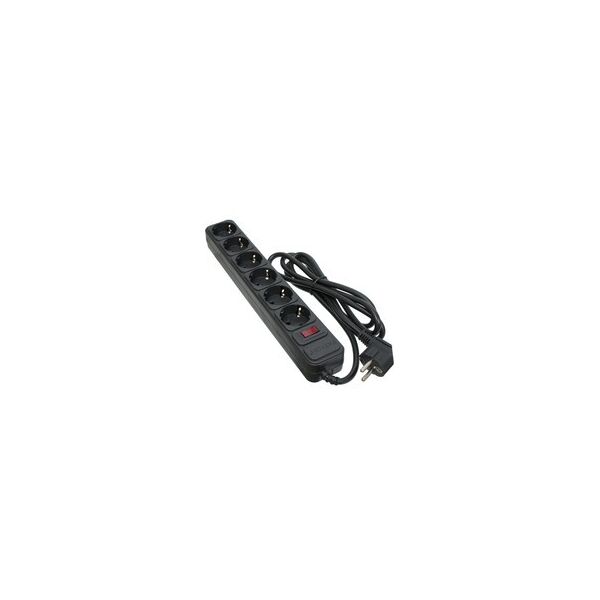 

СЕТЕВОЙ ФИЛЬТР 6 РОЗЕТОК BLACK 1.8 м, 3*1.5мм2 SP-1662 PATRON