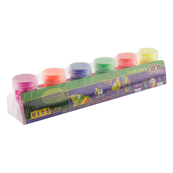 

Краски гуашевые ZiBi Neon Kids Line 6 цветов (ZB.6690)