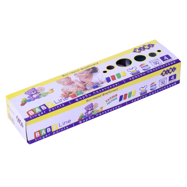 

Краски пальчиковые ZiBi Baby Line 4 цвета по 30 мл (ZB.6564)