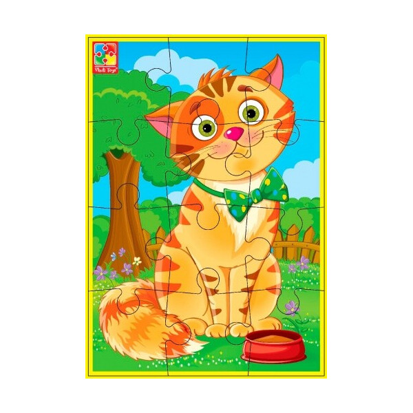 

Мягкие пазлы Vladi Toys А5 Любимцы Кот 12 элементов (VT1103-52)