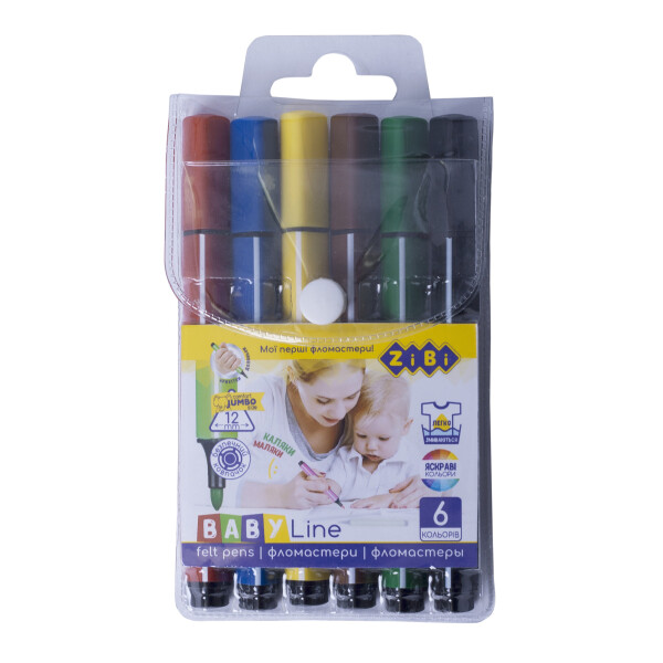 

Фломастеры ZiBi JUMBO 6 цветов (ZB.2806)