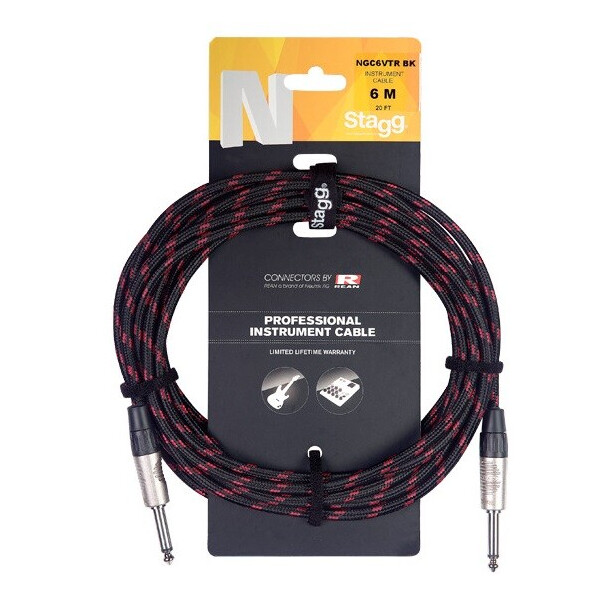 

Гитарный кабель Jack 6.3 - Jack 6.3 6 м Stagg NGC6VTR