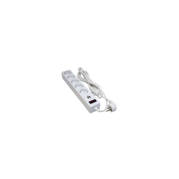 

СЕТЕВОЙ ФИЛЬТР 5 РОЗЕТОК %2B 2 x USB 2.0 2.1A WHITE 3.0 м SP-53-USB-W PATRON