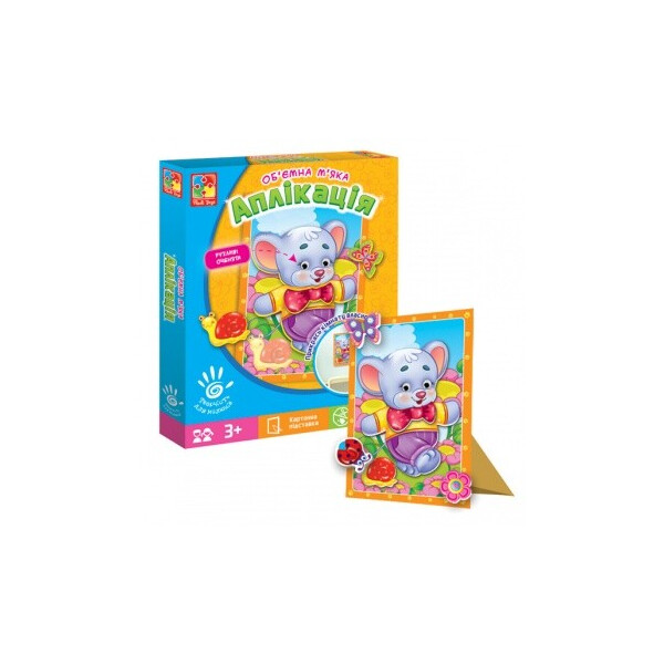 

Аппликация с подвижными глазками Vladi Toys Мишеня укр (VT4304-09)