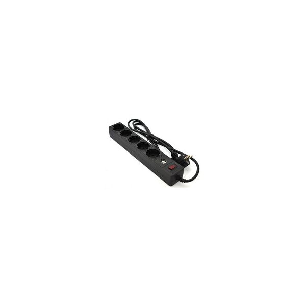 

СЕТЕВОЙ ФИЛЬТР 5 РОЗЕТОК %2B 2 x USB 2.0 2.1A BLACK 1.8 м SP-52-USB PATRON