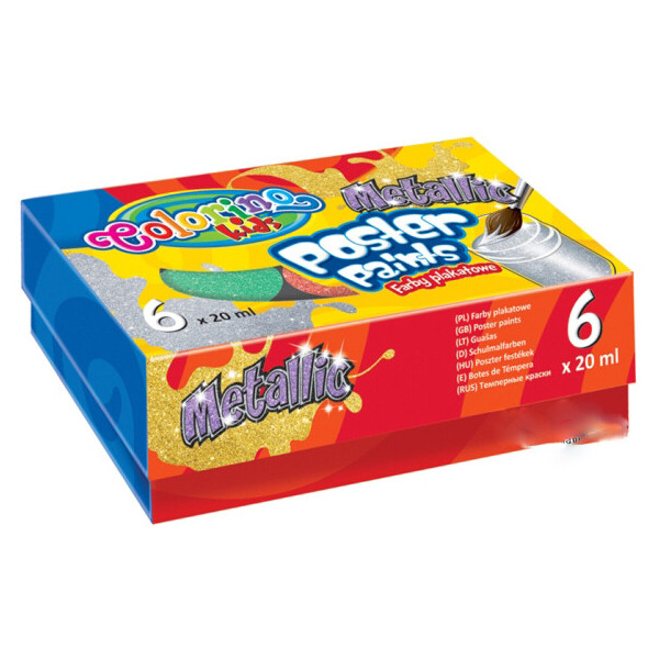 

Гуашь Colorino Mettalic 6 цветов (42628PTR)