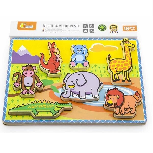 

Рамка-вкладыш Viga Toys Животные (56435)