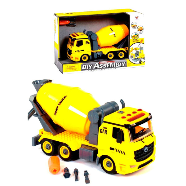 

Бетоновоз Конструктор с инерционным механизмом Kimi со световыми и звуковым эффектом Желтый 6978315260034