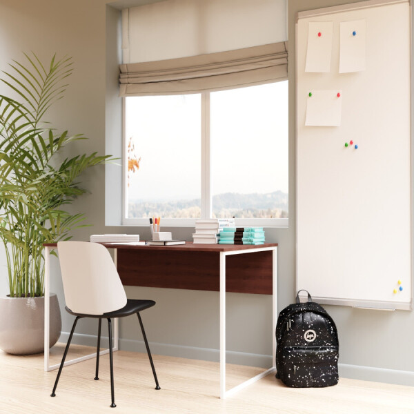 

Письменный стол Fenster Школьный Белый 74x120x60 ДСП Коричневое