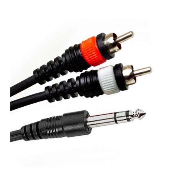

Готовый аудио кабель Jack 6,3 stereo — 2xRCA BIG YC003 8м