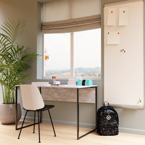

Письменный стол Fenster Школьный Чёрный 74x120x60 ДСП Кантри