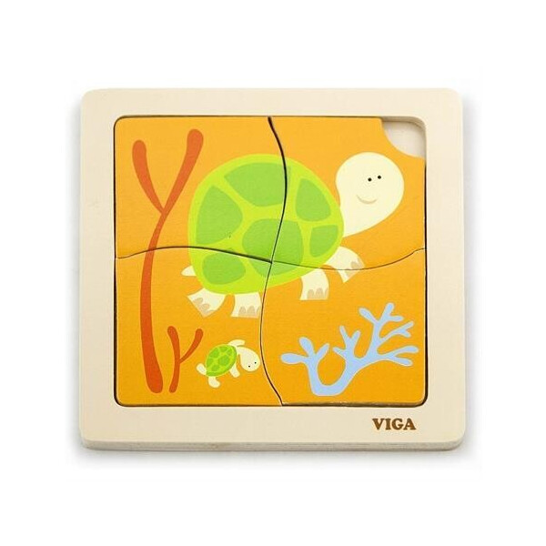 

Пазл-вкладыш Viga Toys Черепашки (50143)