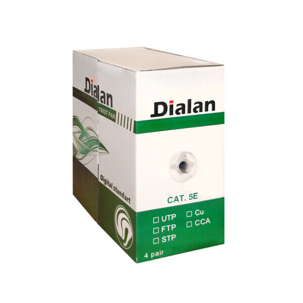 

Кабель сетевой Dialan КНП 4х2х0,51(UTP-cat.5E), DL, (CU), изоляция ПЭ, для наружных работ, 305м