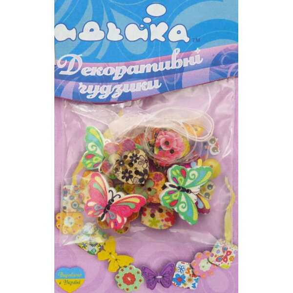 

Набор деревянных пуговиц Идейка Весеннее настроение (97058)